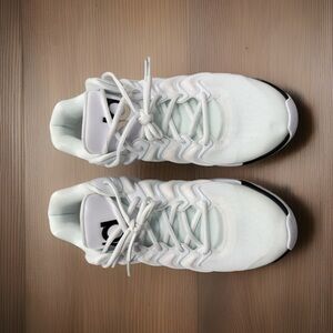 Nike KD White Basketball Sneakers with Subtle Silver Logo